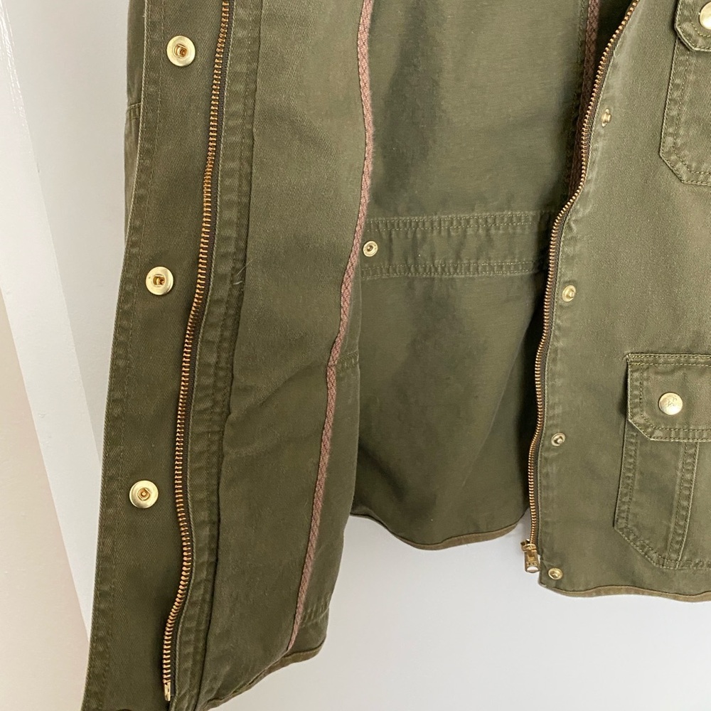 J.Crew Olive Jacket with Gold Zipper - Picture 6 of 14